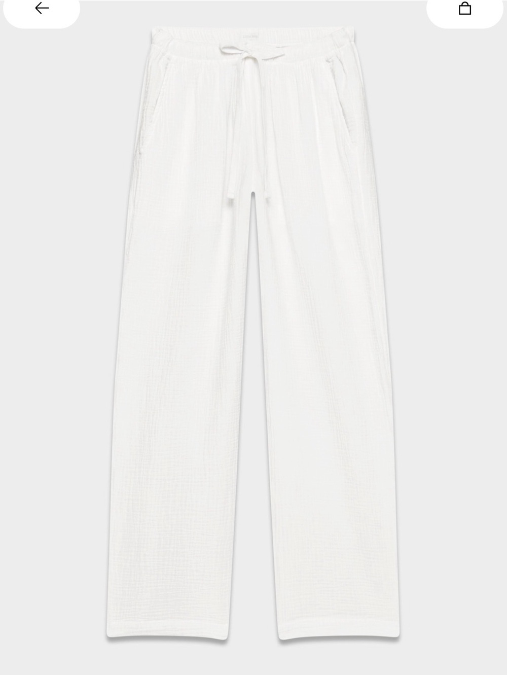 Little Moon White Wide Leg Pants